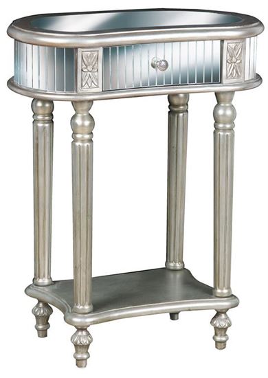Picture of Pulaski - Silver Accent Table with Mirror Top
