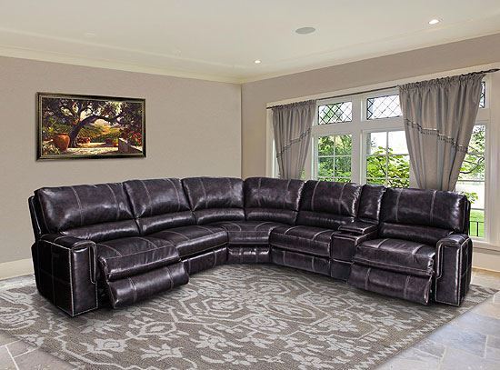 Picture of Salinger Twilight Leather Sectional