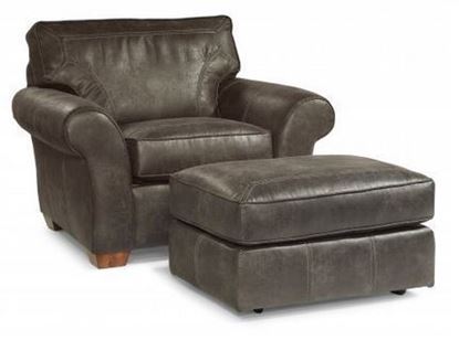 Vail Leather Chair and Ottoman (3305-10)
