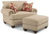 Patterson Chair with Nailhead Trim (7322-10) with Ottoman