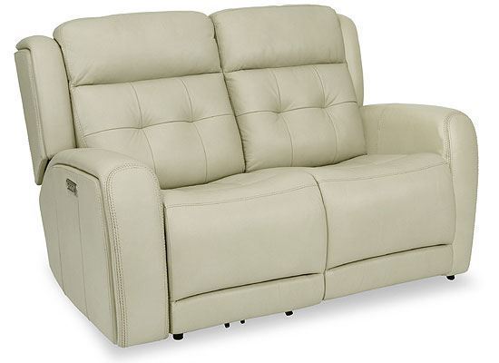 Grant Reclining Leather Loveseat with Power Headrest (1480-60PH)