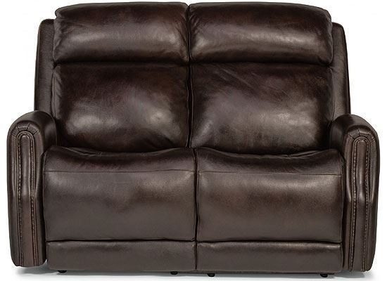 Stanley Reclining Leather Loveseat with Power Headrests (1897-60PH)