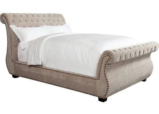 CLAIRE - Khaki Upholstered Bed (BCLA-KHA-COL) by Parker House furniture