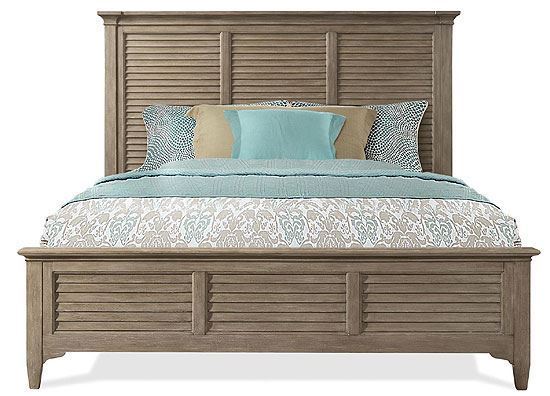 Myra Louver Bed (59470-59480) with Natural finish by Riverside furniture