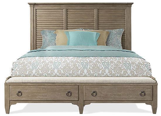 Myra Queen Louver Storage Bed (59470-59475-59473) by Riverside furniture