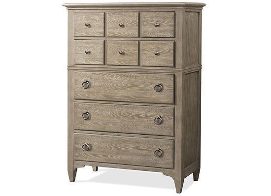 Myra Five Drawer Chest (59465-Natural finish) by Riverside furniture
