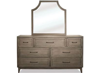 Vogue Seven Drawer Dresser - 46162 with Arch Mirror by Riverside furniture