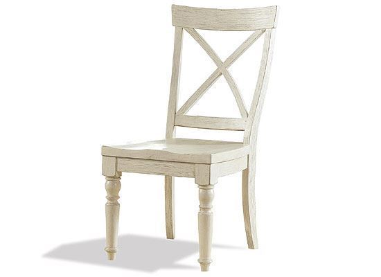 Aberdeen X-back White Side Chair - 21258 by Riverside furniture