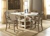 Regan Counter Dining Collection with Weathered Driftwood Chairs by Riverside furniture