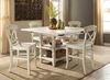 Regan Counter Dining Collection with Farmhouse White Chairs by Riverside furniture