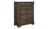 Cool Rustic Five Drawer Chest (25-170) in a Mink finish
