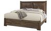 Cool Rustic Leather Bed (20-170) in a Mink finish
