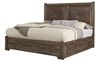 Cool Rustic Leather Bed (22-170) with side storage in a Mink finish