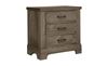 Cool Rustic Nightstand (24-172) in a Stone Grey finish
