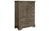Cool Rustic Standing Chest (23-172) in a Stone Grey finish