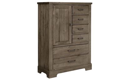 Cool Rustic Standing Chest (23-172) in a Stone Grey finish