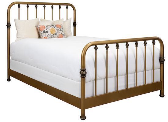 Wesley Allen Artem Bed - 1300 with Aged Brass frame