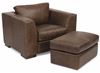 Hawkins Leather Ottoman 1347-08 with Chair from Flexsteel furniture