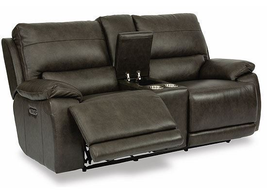 Horizon Power Reclining Loveseat with Console and Power Headrests 1933-64PH from Flexsteel furniture