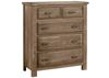 Maple Road 5-Drawer Chest (115-115) with a Weathered Grey finish from Artisan & Post