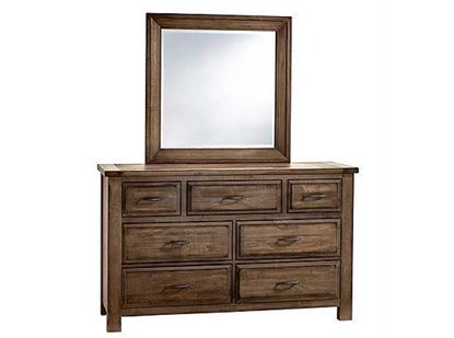 Maple Road Triple Dresser with Mirror in a Maple Syrup finish (117-003)