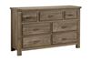 Maple Road Triple Dresser in a Weathered Grey finish (115-003)