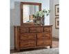 Maple Road Triple Dresser with Mirror in an Antique Amish finish (118-003)