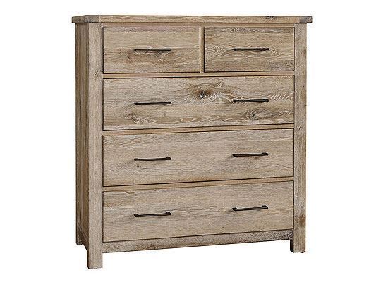 Dovetail Standing Dresser - 004 with a Sun Bleached Finish from Vaughan-Bassett furniture