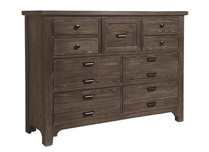 Bungalow Home Master Dresser - 9 Drawer in a Folkstone finish from Vaughan-Bassett furniture