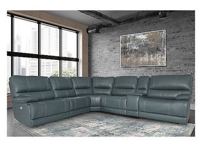 SHELBY - CABRERA AZURE POWER MODULAR SECTIONAL - MSHE-PACKA(H)-CAZ BY PARKER HOUSE