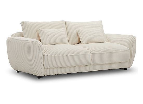 UTOPIA - MEGA IVORY SOFA - 2 CUSHION SEAT WITH LUMBAR PILLOW - SUTP#932-MGIV BY PARKER HOUSE