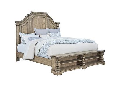 Picture of Garrison Cove King Panel Bed with Storage Footboard - P330-BR-K4