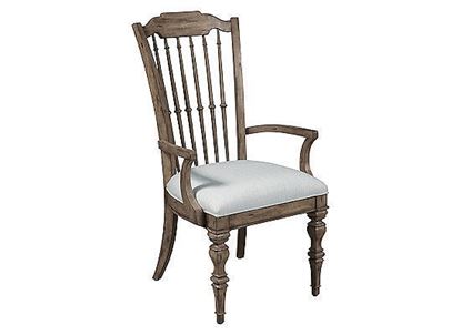 Picture of Garrison Cove Wood Spindle-Back Upholstered Seat Arm Chair 2/ctn - P330261