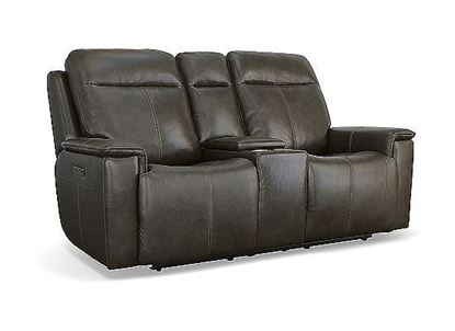 Odell Power Reclining Loveseat with Console and Power Headrests and Lumbar - 1739-64PH from Flexsteel
