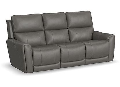 Carter Power Reclining Sofa with Console and Power Headrests and Lumbar - 1587-63PH from Flexsteel
