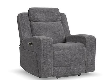 Flexsteel - Ridge Granite Fabric Power Recliner with Power Headrest 1847-50PH-65102