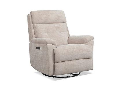 Flexsteel - Sophisticated Oat Perfect Match Power Swivel Gliding Recliner with Power Headrest & Lumbar Q2424-53P3-41082