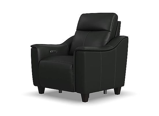 Flexsteel - Walter Coal Leather Power Recliner with Power Headrest 1125-50PH-91800