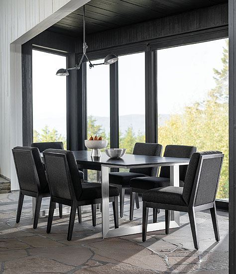 Canadel collection with Rectangular Table and Metal Legs