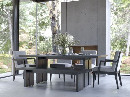 Canadel collection with Modern Rectangular Table and Bench Seating