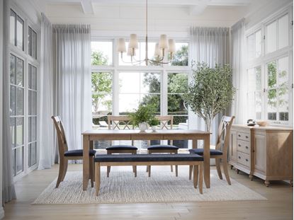Canadel collection with Rectangular Table with Bench Seatin
